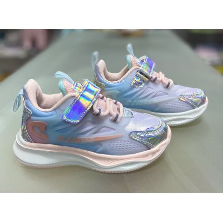 Кроссовки серебро розовое LB961/LC960