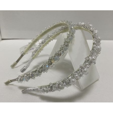 Обруч ручної роботи 114 прозорий кришталь