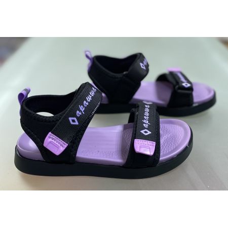 Босоножки черно лиловые N352