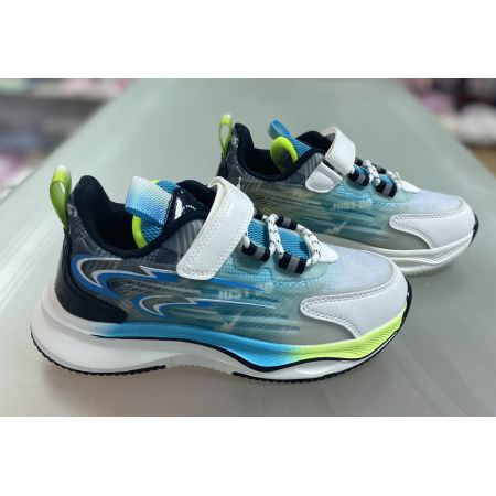 Кроссовки бело голубые LC966