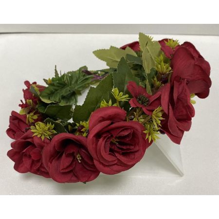 Обруч ручной работы 021 Розы бордо