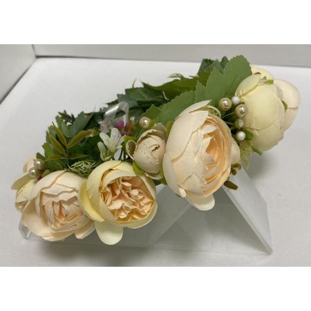 Обруч ручной работы 021 Пионы персиковые