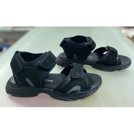 Босоніжки чорні X6 шкіряні