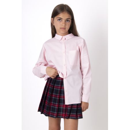 Блуза-рубашка школьная 4757-01 розовая