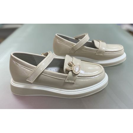 Туфли школьные бежевые W72-7