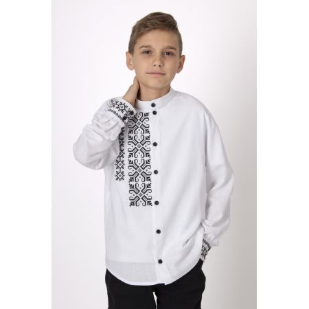 Сорочка вишиванка 4767/4977/5251 біло-чорна