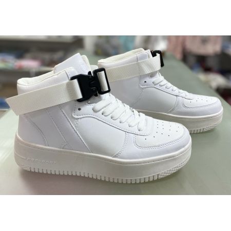 Ботинки хайтопы белые AB604