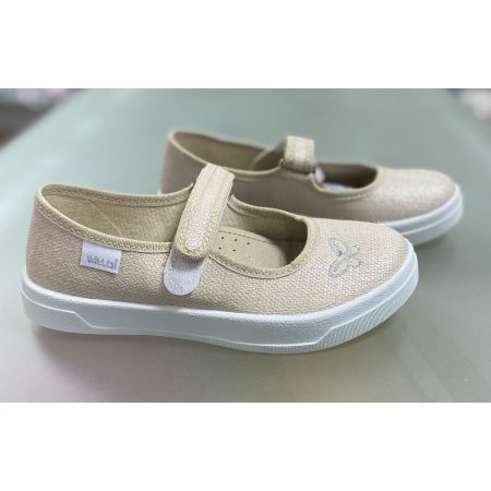 Туфли тапочки текстильные 311-132 пудра Alina