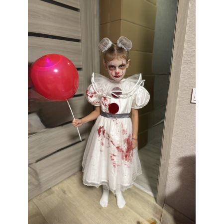 Карнавальний костюм Зомбі дівчинка, білий клоун з "Воно"