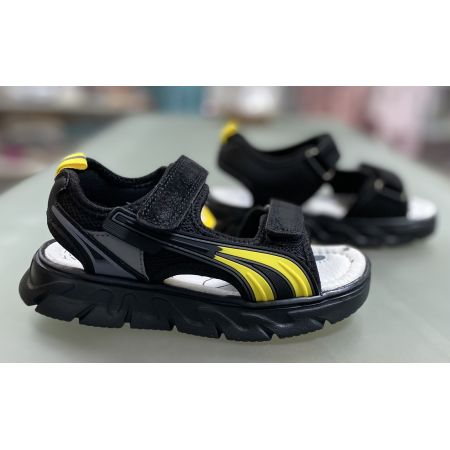 Black yellow sandals zb182