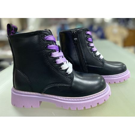 Черевики зимові HB380 чорний/фіолетовий