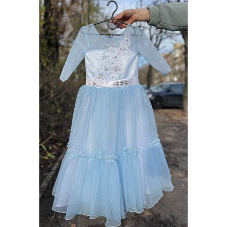 Сукня Зимова Сніжинка блакитна