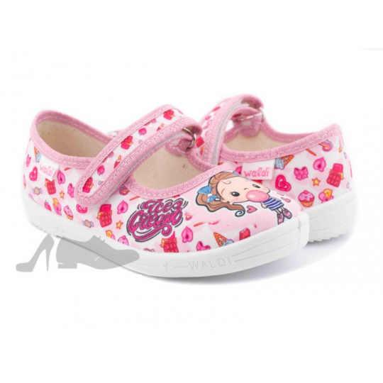 Туфли текстильные 360-157 Алина розовые девочка 