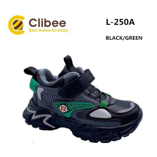 Кроссовки черно-зеленые L250A